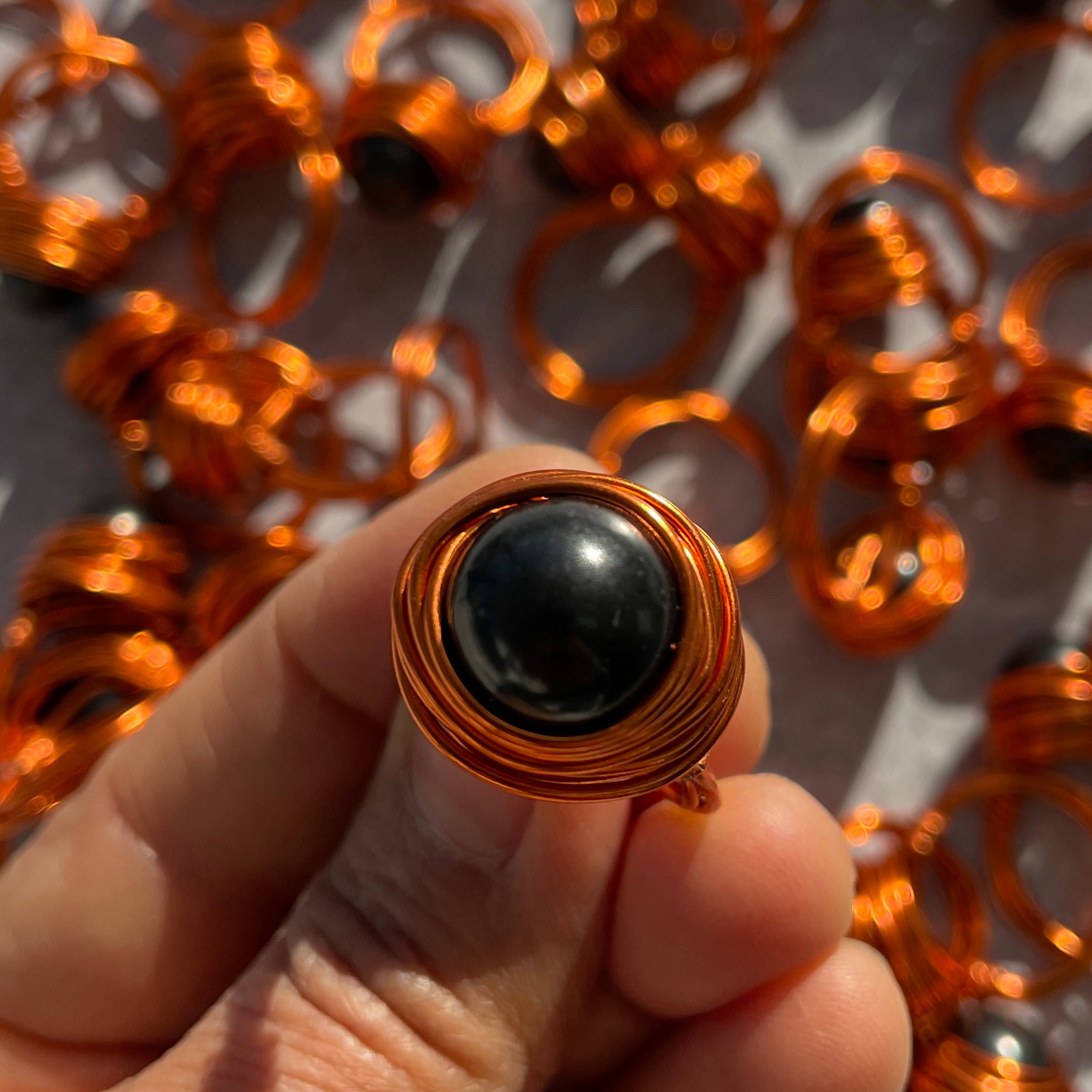 Shungite - Wire Wrapped Ring Shungite - Wire Wrapped Ring